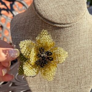 Mindy Lam Yellow Flower Brooch